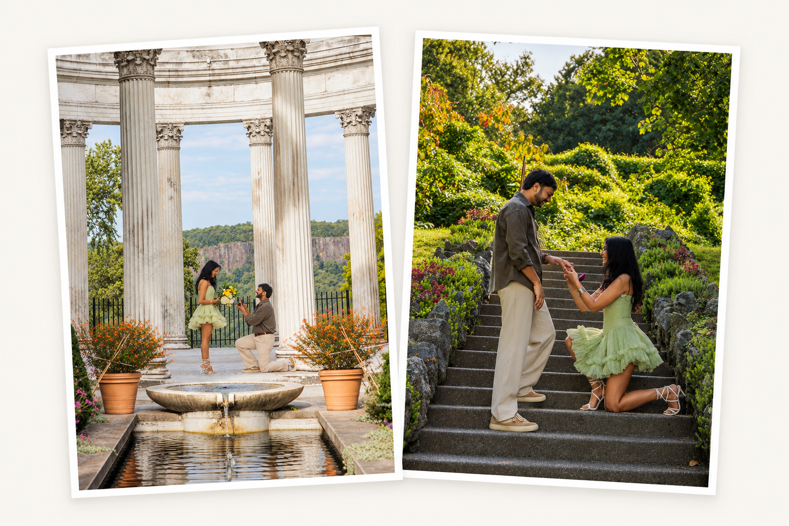Two moments from Atul's proposal to Unnati